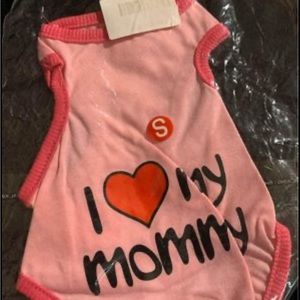 Dog outfit Says I ❤️ My Mommy . Size Small, New